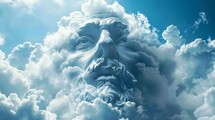 God's face in the clouds