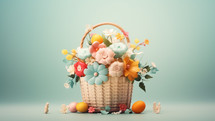 Flowers making a basket look sweet for Easter 