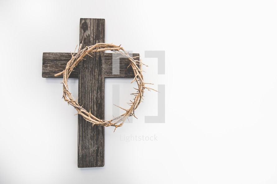 cross and crown of thorns 