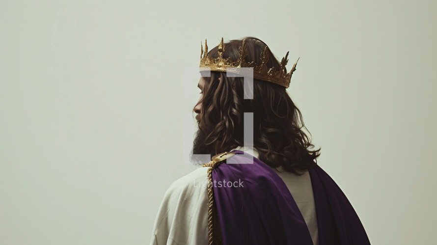 Jesus with a gold crown