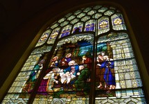birth of Christ Stained Glass window 