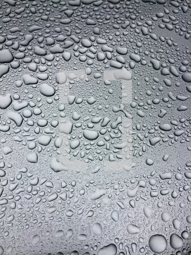 water on window or metal surface 