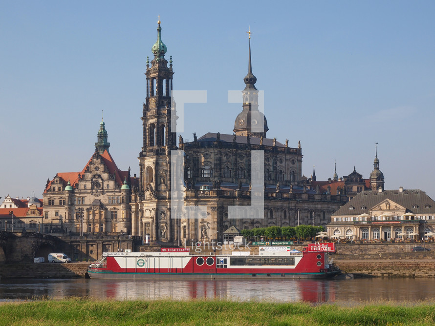 DRESDEN, GERMANY - JUNE 11, 2014: Dresden Cathedral of the Holy Trinity aka Hofkirche Kathedrale Sanctissimae Trinitatis