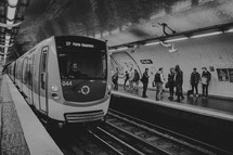 a subway train in Paris 