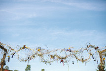flowers on vines for a farmhouse outdoors wedding 