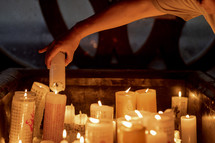 Prayer candles in Korean