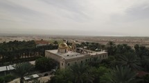 Drone Aerial Greek Orthodox Holy Monastery of Saint Gerasimos of the Jordan Israel 