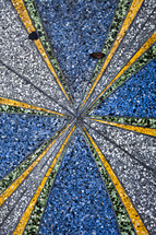 decorative pattern in a sidewalk