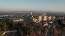 Muslim Mosque The Great Mosque of Nazareth Drone footage over Israel