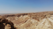 View of desert landscape from Masad 