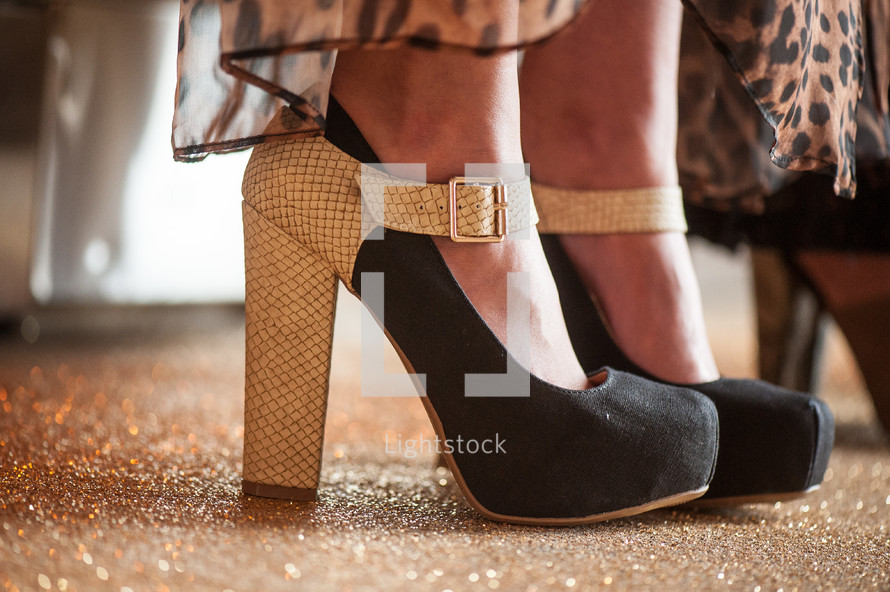 Woman's high-heeled shoes.