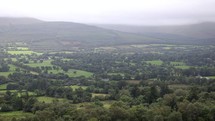 Panning Over the Glen of Aherlow, County Tipperary in the Mist, Ireland
