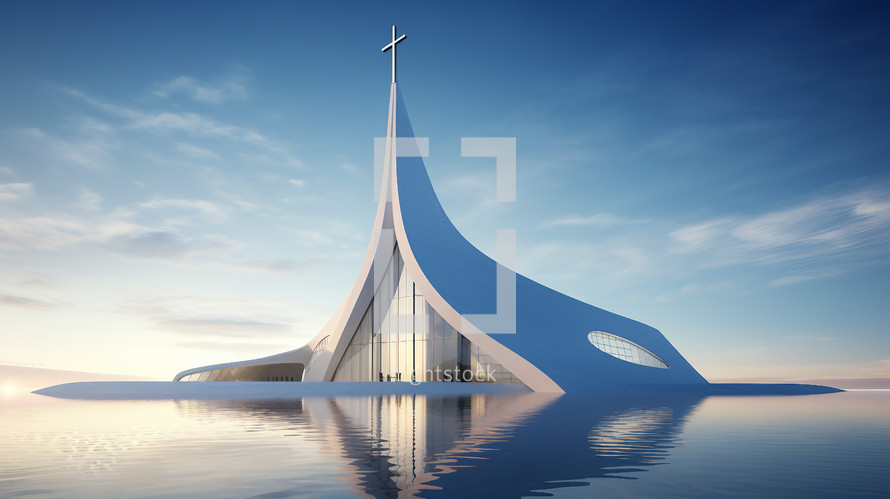 The Futuristic Church in the Sea