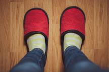 feet in slippers 
