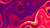 Red Orange Holographic Waves - Abstract Animated Background with 4k Looping Motion	