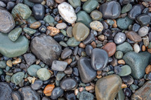 Shiny Wet Stone Mosaic at the Bray Beach