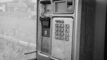 An Old Disused Pay Phone, Northern Ireland in Black and White
