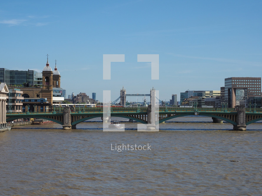 LONDON, UK - CIRCA SEPTEMBER 2019: Panoramic view of River Thames