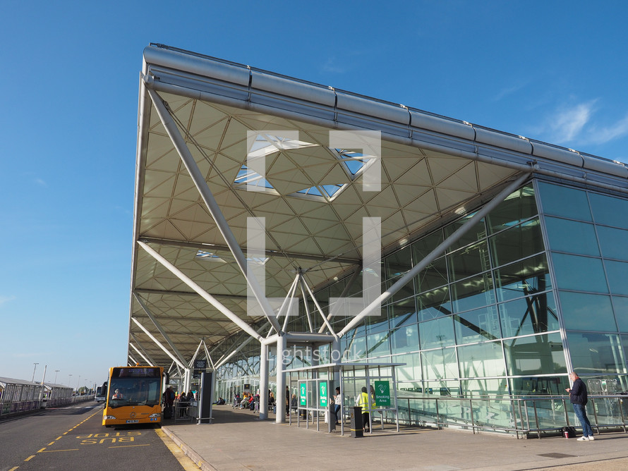 STANSTED, UK - CIRCA OCTOBER 2018: London Stansted airport design by architect Lord Norman Foster