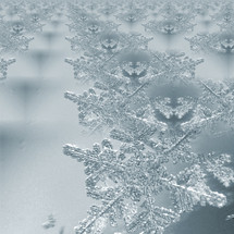 snowflake pattern with perspective effect in light blue