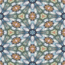 kaleidoscopic design with the look of ornate stained glass - repeat pattern