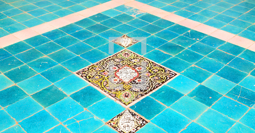 tiles on a floor in Iran 