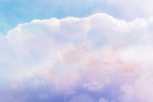 colorful pastel layers of clouds 