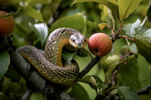 Snake in an apple tree