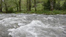 water flowing in a river 