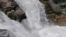 rushing watering in waterfall 