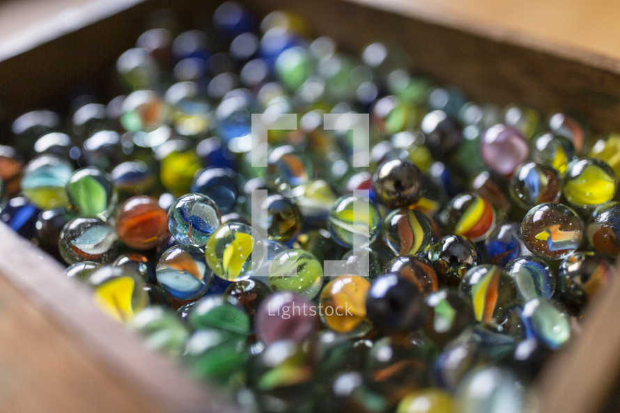 an old box of marbles