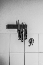 knives in a kitchen 