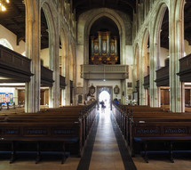 CAMBRIDGE, UK - CIRCA OCTOBER 2018: Great St Mary's church