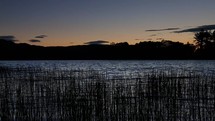 Sunrise on Lake Gougane Barra with Reeds, County Cork, Ireland