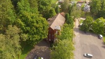 a drone over Fin Salem church 