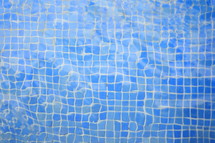 distorted tiles in a pool 