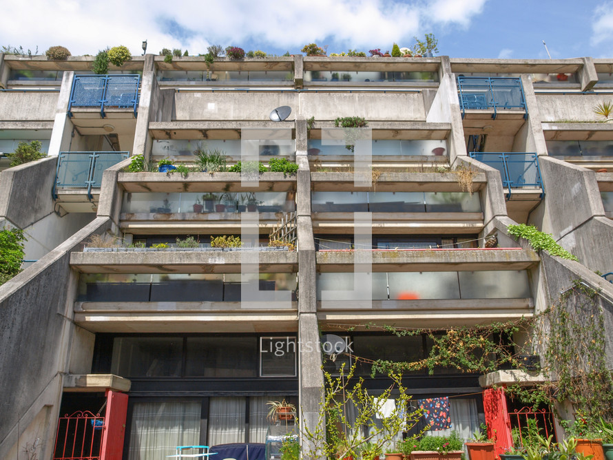 LONDON, UK - MAY 06, 2010: The Alexandra Road estate designed in 1968 by Neave Brown