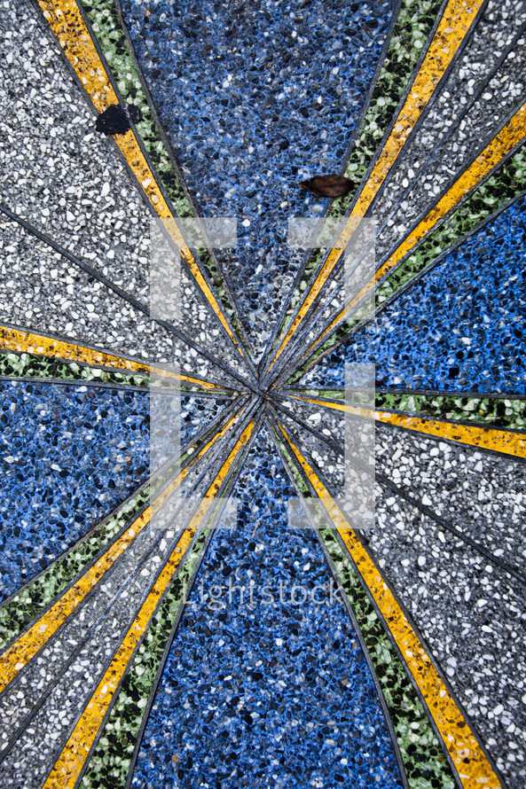 decorative pattern in a sidewalk
