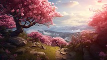 The Valley of Cherry Trees Kissed by the Sun