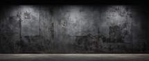 Grungy concrete wall and floor as background. 3D rendering
