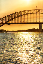 Sydney Harbor Bridge at sunset 