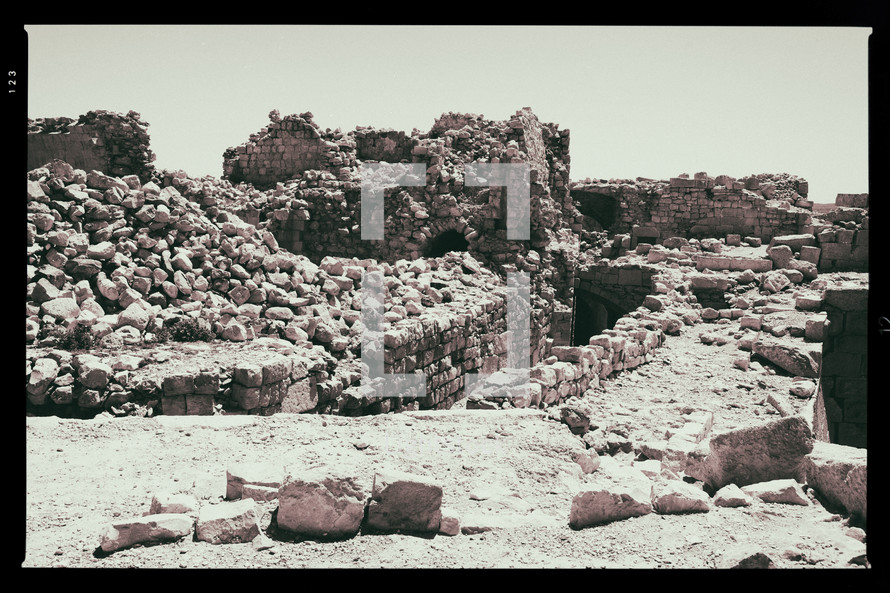 ruins on a film strip 