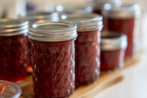 jars of strawberry jam
