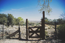 gate to a fence 