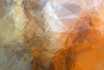 Geometric abstract in orange, brown, gray