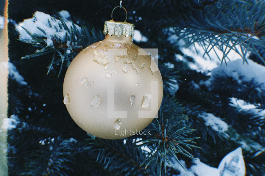 icy Christmas ornament 