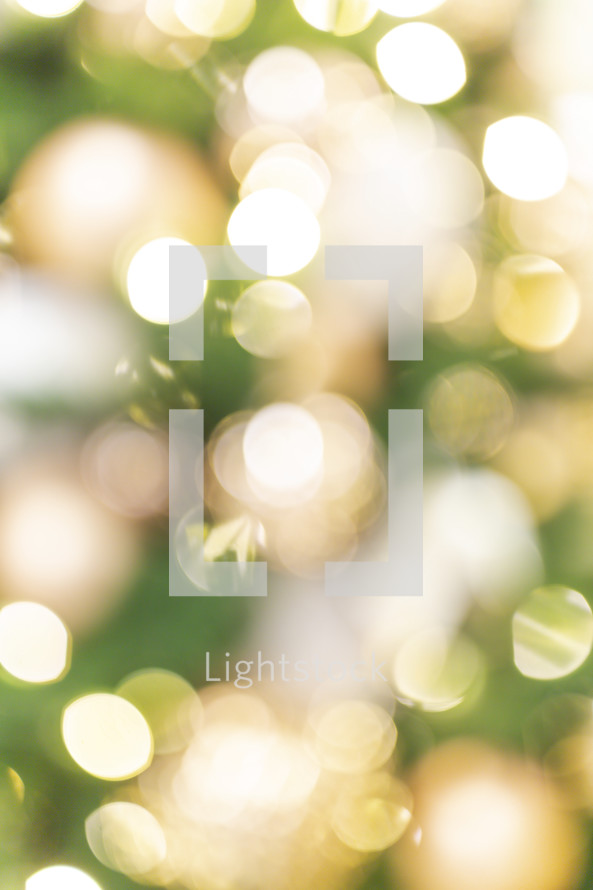 green and gold bokeh background 