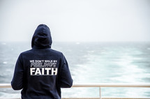 we don't walk by feeling but by faith sweatshirt 