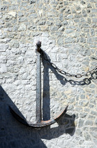 anchor on a wall 