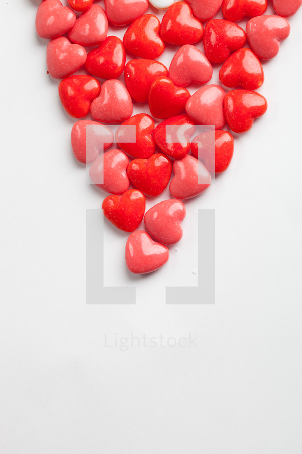 heart shaped red candy 